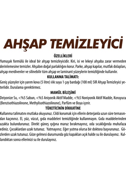Ahşap Temizleyici 1000 ml 2'li