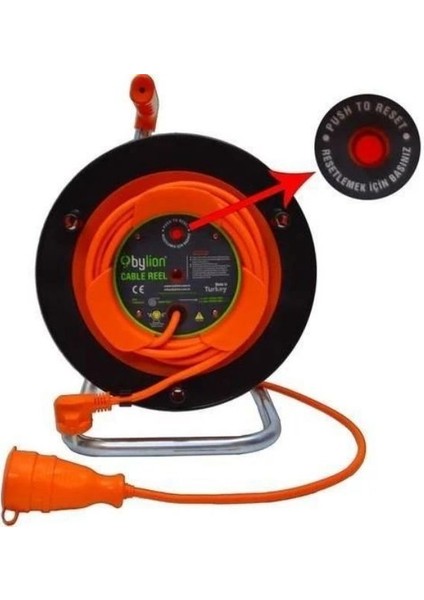 Seyyar Makaralı Uzatma Bahçe Tipi 3x1,5 mm 50 Mt