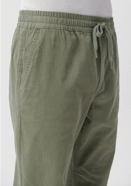 Erkek Beli Lastikli Yeşil Jogger Pantolon 000169-71559