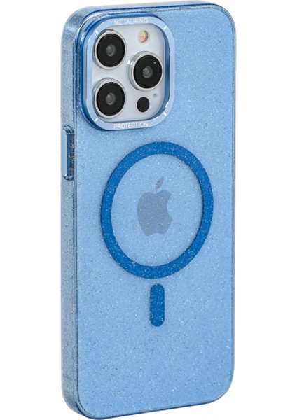 Iphone 13 Pro Max Mika Simli Sky Magsafe Telefon Kılıfı Mavi
