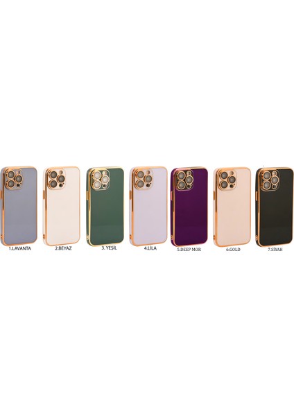 Iphone 14 Lazer Kılıf Kapak Koruma Kapak Derin Mor