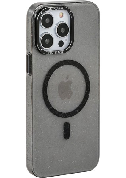 Iphone 12 Pro Max Mika Simli Sky Magsafe Telefon Kılıfı Siyah