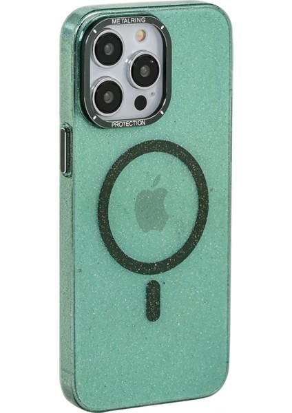 Iphone 14 Pro Mika Simli Sky Magsafe Telefon Kılıfı Yeşil