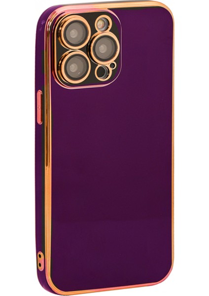 Iphone 12 Pro Max Lazer Kılıf Kapak Koruma Kapak Derin Mor