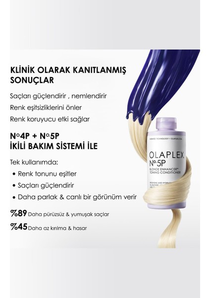 Olaplex No. 5P  Blonde Enhancer Toning Conditioner - Renk Koruyucu & Bağ Güçlendirici Mor Saç Bakım Kremi – 250 ml