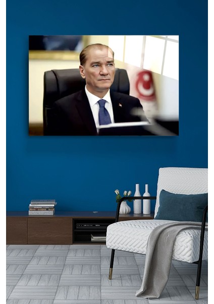 Atatürk Portresi - Yapay Zeka Tasarımlı Cam Tablo, Dekoratif Cam Tablo