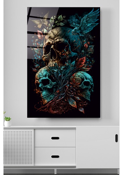 Skulls Cam Tablo, Dekoratif Cam Tablo fiyatları