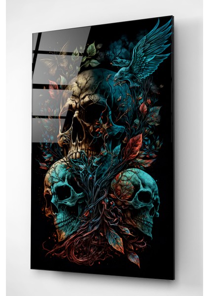 Skulls Cam Tablo, Dekoratif Cam Tablo indirimleri