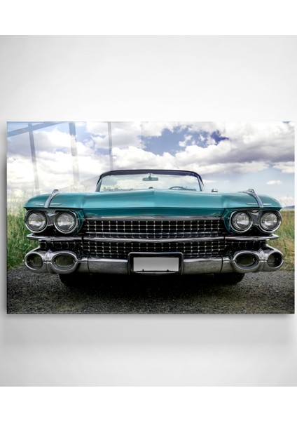 Nostalji Araba Cam Tablo, Dekoratif Cam Tablo fiyatları