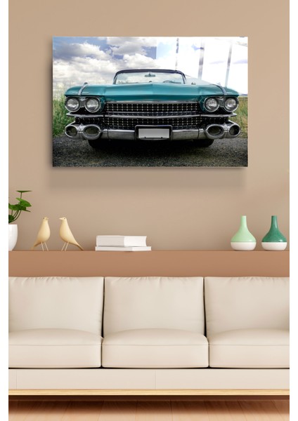 Nostalji Araba Cam Tablo, Dekoratif Cam Tablo modelleri