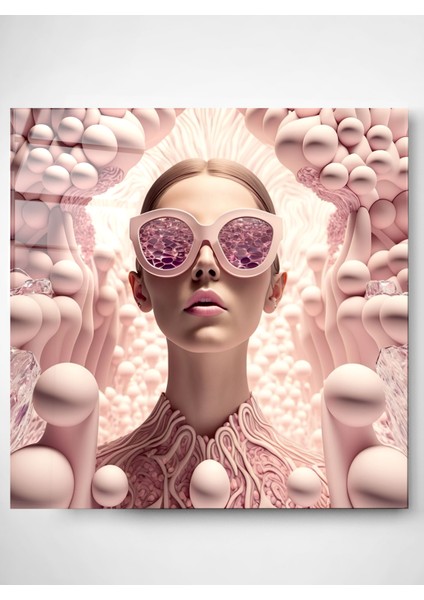 Fashion Girl Cam Tablo, Dekoratif Cam Tablo modelleri