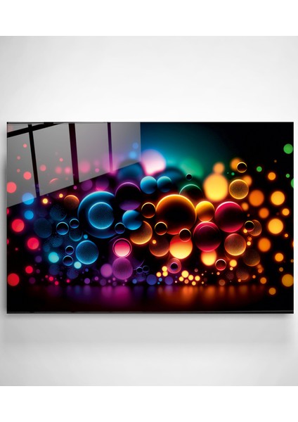 Colored Bubbles Cam Tablo, Dekoratif Cam Tablo fiyatları