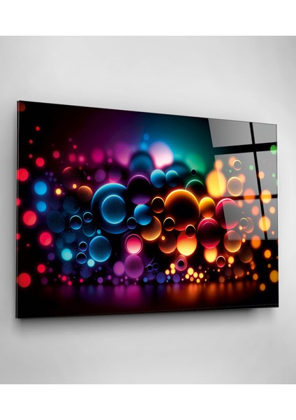 Colored Bubbles Cam Tablo, Dekoratif Cam Tablo modelleri