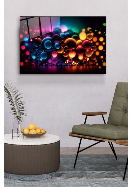 Colored Bubbles Cam Tablo, Dekoratif Cam Tablo fırsatları