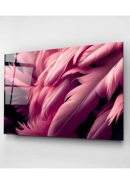 Pembe Tüy Cam Tablo, Dekoratif Cam Tablo indirimleri