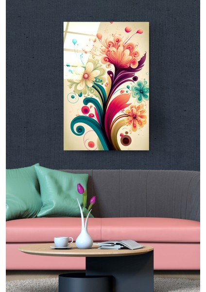 Çiçek Cam Tablo, Dekoratif Cam Tablo modelleri