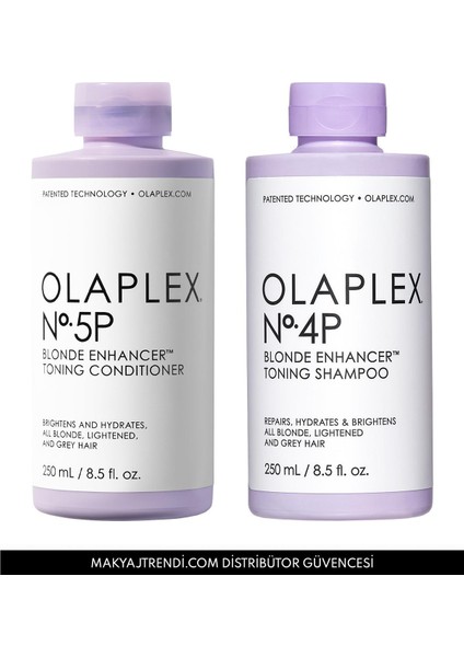 Olaplex The Brightening Duo - Sarı & gri Saçların Rengini Canlandıran Bağ Güçlendirici İkili Bakım Seti