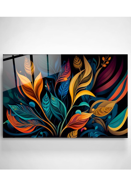 Detay Yapraklar Cam Tablo, Dekoratif Cam Tablo fiyatları