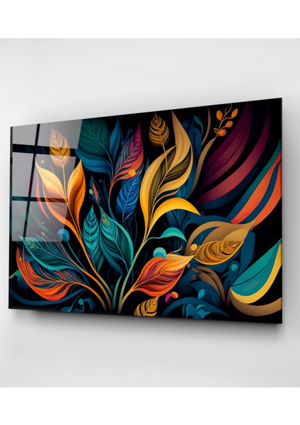 Detay Yapraklar Cam Tablo, Dekoratif Cam Tablo indirimleri