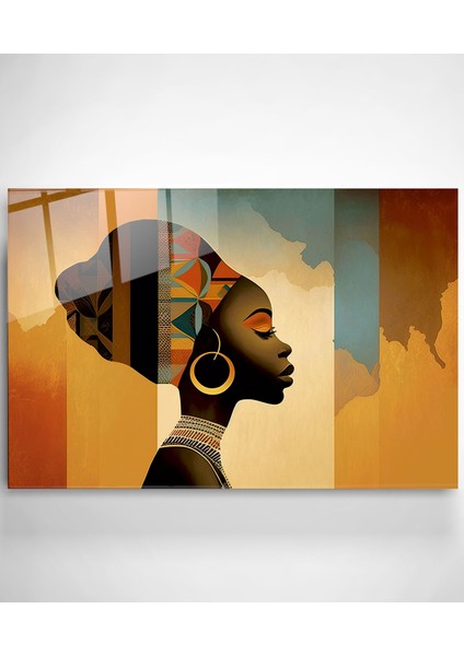 Afrikalı Kadın Cam Tablo, Dekoratif Cam Tablo fiyatları
