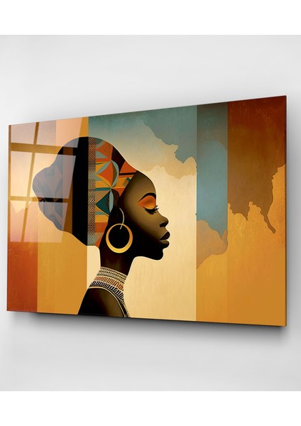 Afrikalı Kadın Cam Tablo, Dekoratif Cam Tablo indirimleri