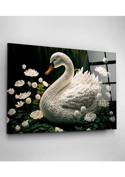 Beyaz Kuğu Cam Tablo, Dekoratif Tablo modelleri