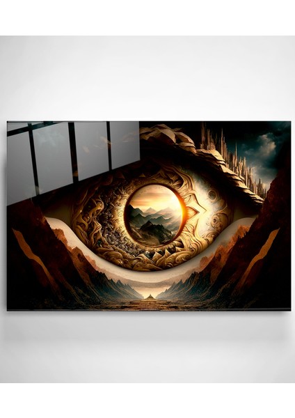 Soyut Göz Cam Tablo, Dekoratif Cam Tablo fiyatları