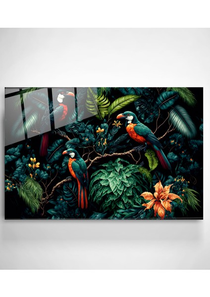 Green Birds Cam Tablo, Dekoratif Cam Tablo fiyatları