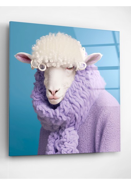 Koyun Portre Cam Tablo, Dekoratif Cam Tablo fiyatları