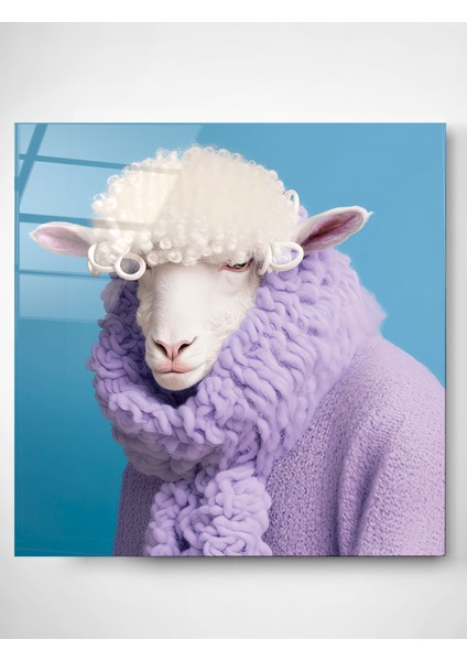 Koyun Portre Cam Tablo, Dekoratif Cam Tablo modelleri