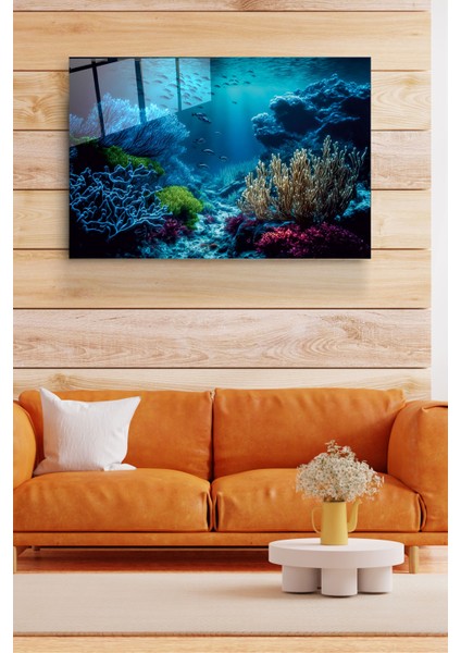 Okyanus Derinliği Cam Tablo, Dekoratif Cam Tablo