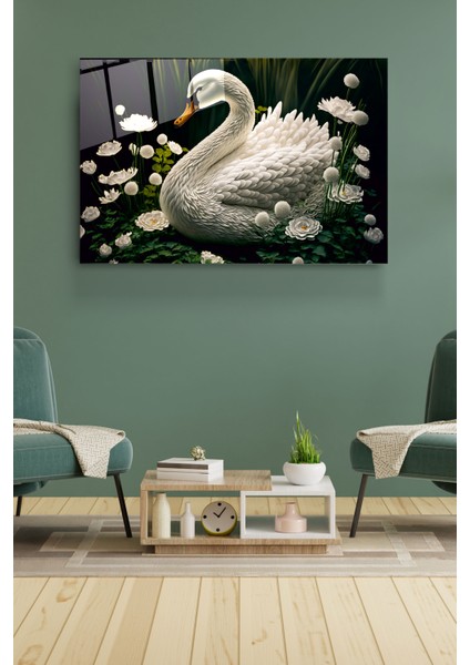 Beyaz Kuğu Cam Tablo, Dekoratif Tablo fırsatları