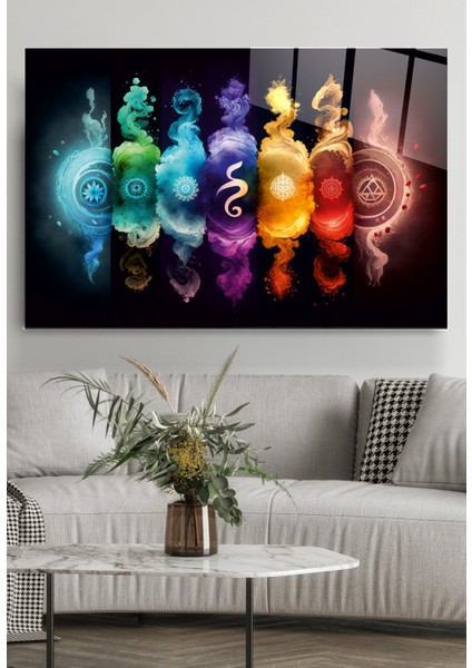 Mistik Enerji Cam Tablo, Dekoratif Cam Tablo