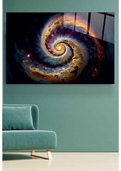 Sonsuz Galaksi Cam Tablo, Dekoratif Cam Tablo