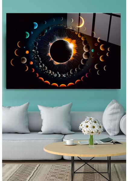 Ay'ın Evreleri Cam Tablo, Dekoratif Cam Tablo fiyatları