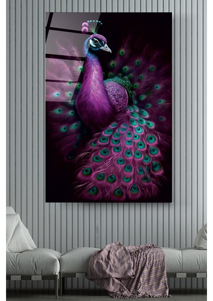 Tavus Kuşu Cam Tablo, Dekoratif Cam Tablo fiyatları