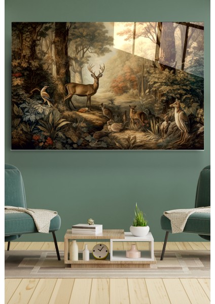 Hayvanlar Cam Tablo, Dekoratif Cam Tablo