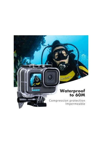 Gopro 9/10/11/12 Uyumlu 60 Metre Su Geçirmez Koruyucu Muhafaza Housing fiyatları