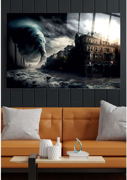 Hortum ve Sel Cam Tablo, Dekoratif Cam Tablo