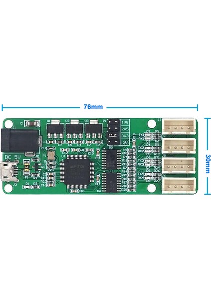Ftdı FT4232HL USB To 4 Kanal Ttl Uart Çevirici Modül RS232 Seri Port Haberleşme Arduino Mcu Uydu Al