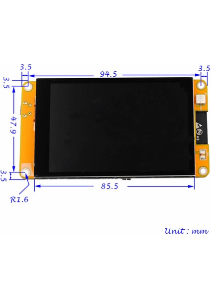ESP32-48S035 3.5 Inch Kapasitif Dokunmatik Tft LCD Modül 320X480 Pixel Rgb LED Ldr USB Uart Io Sens