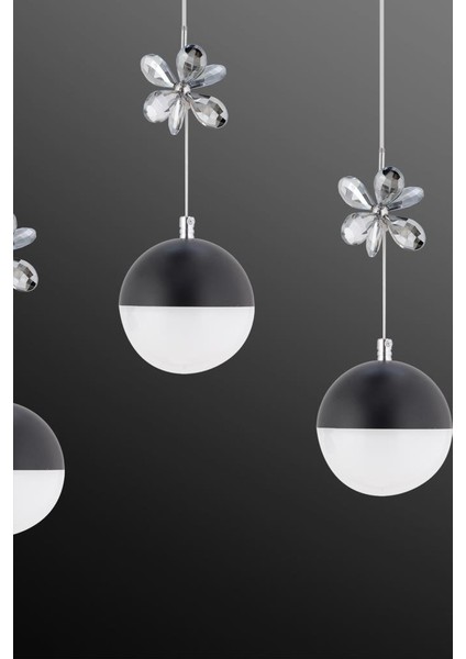 Istanbul Avize Kelebek 3'lü Yemek Masası Siyah Modern Ledli Avize fırsatları