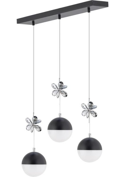 Istanbul Avize Kelebek 3'lü Yemek Masası Siyah Modern Ledli Avize indirimleri