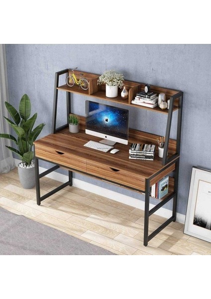 Modern Tasarım Kitaplıklı Çalışma Masası