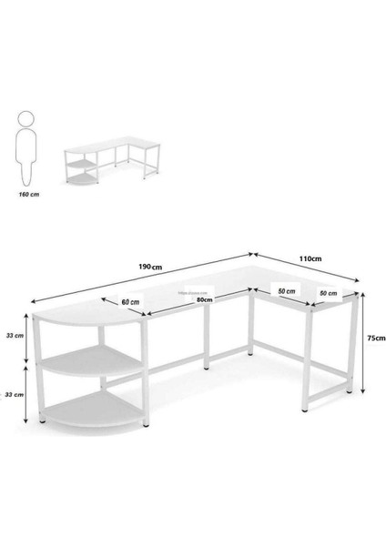L Model Çalışma Masası