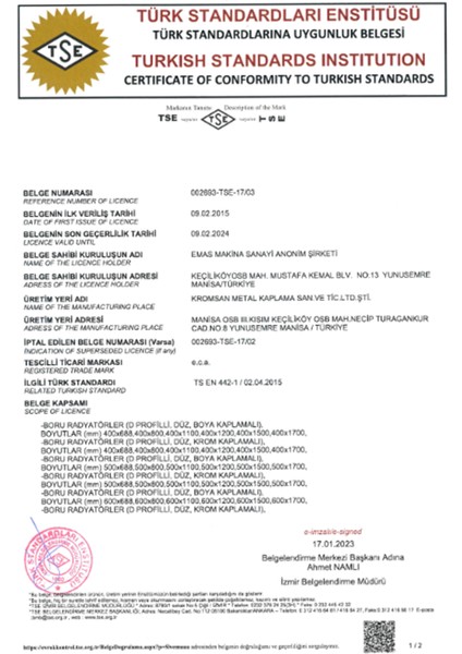 Eca 5/11 Havlupan Beyaz Havlu Kurutucu Banyopan Radyatör