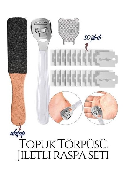 6 Set Ayak Törpüsü+Jiletli Topuk Raspa Seti 718914