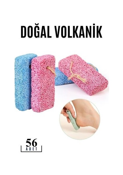 48+8 Adet Doğal Volkanik Topuk Taşı  718651