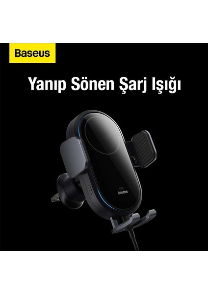 LED Işıklı Super Araç Şarjı Otomatik Kilitleme Kablosuz 15W Araç Şarjı Araç Telefon Tutucu fırsatları