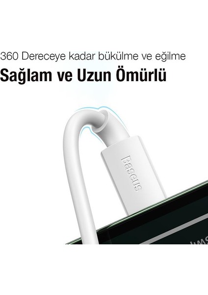 Süper Şarj 1 Metre USB To Iphone Şarj Kablo Iphone 11 12 13 14 Pro Max Şarj Kablosu